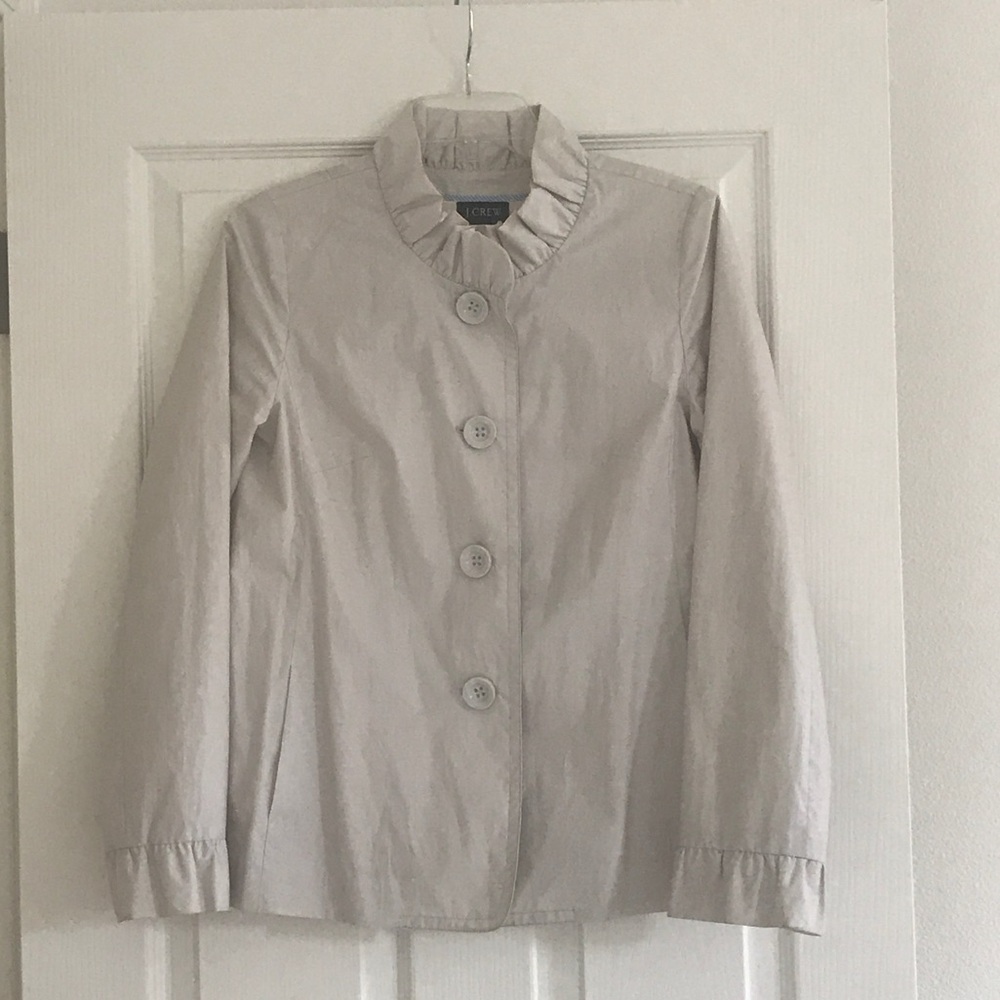 J. Crew French Ruffle Coat Sz 2